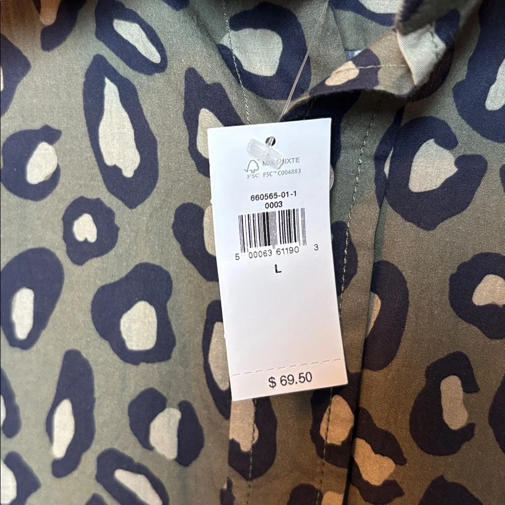 NWT Banana Republic Men's‎ Slim Fit Short Sleeve Button Down Shirt Large Green